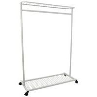 Mobile Coat Rack - Metal Garment Rails - 110cm Wide - Manutan Expert