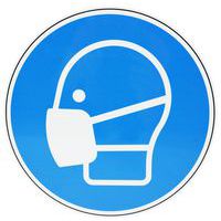 Mandatory aluminium sign - Mask must be worn - Manutan Expert