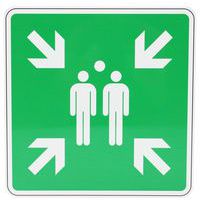 Aluminium evacuation sign - Assembly point - Manutan Expert