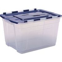 Clear Plastic Storage Tote Boxes - Nestable & Stackable - Fellowes
