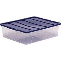 Clear Lidded Plastic Storage Boxes - Nestable & Stackable - Fellowes