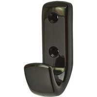 Colour Coated Single Coat Hook - Black