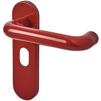 21mm Unsprung Door Handle - Oval Lock Set - Red (Rouge)
