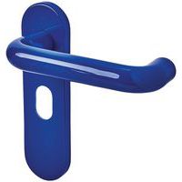 21mm Unsprung Door Handle - Oval Lock Set - Cobalt Blue