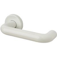21mm Steel Core Door Handle - Diamond White