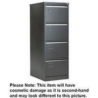 Used Bisley 4 Drawer Suspension Filing Cabinet - Lockable