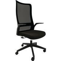Ergonomic Black Mesh Chair - High Mesh Back - Swivelling Base - Trek