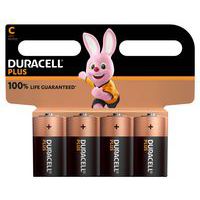 Plus 100% C alkaline battery - 2 or 4 units - Duracell