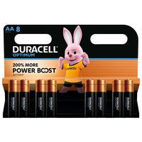 Optimum AA alkaline battery - 8 units - Duracell
