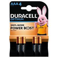 Optimum AAA alkaline battery - 4 units - Duracell