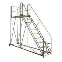 Easy Slope Work Platform - 3 to 10 Steps - Grey