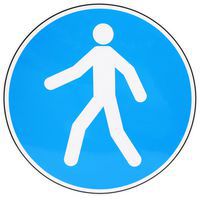 Mandatory sign - Pedestrians must use this route - Adhesive