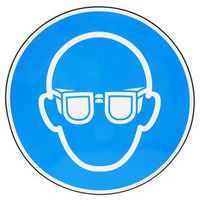 Mandatory sign - Safety glasses must be worn - Adhesive