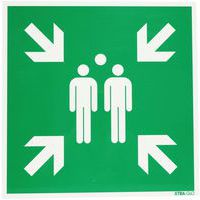 Photoluminescent sign - Meeting point - Rigid