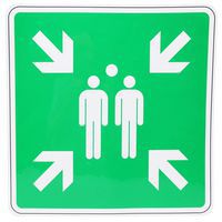 Adhesive evacuation sign - Assembly point - Manutan Expert