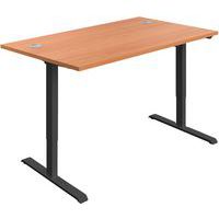 Electric Height Adjustable Sit/Stand Desk - 1400x800mm - Single Motor