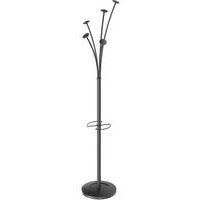 Hat & Coat Stand - Metal Pole - Umbrella Hoops - 5 Hooks - Festival