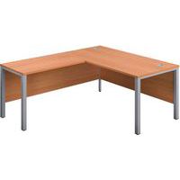 Left Hand Corner Office Desk - Goal Post Legs - 1600-1800mm Long - FSC