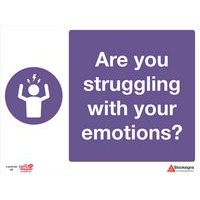 Mental Health 10/4mm Correx Signs - Are You Struggling 300x400mm