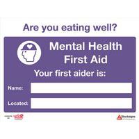 Mental Health/First Aider Sign - Are You Eating Well - 10/4mm Correx