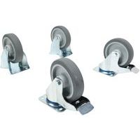 Swivel castor with brake - Capacity 160 to 180 kg - Manutan Expert