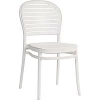 White Cafe/Canteen Chair - Indoor/Outdoor - White Legs - Skandi