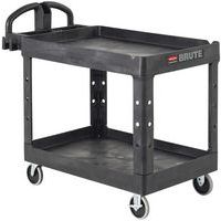 227kg Heavy Duty Utility Trolley/Cart - 2 Shelves - Rubbermaid Brute