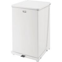 95L Hygienic Pedal Bin - White & Square - Rubbermaid Defender
