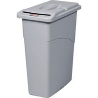 Rubbermaid Slim Jim Confidential Locking Grey Waste Bin - 87L Capacity
