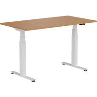 Electric Bluetooth Sit-Stand Desk - White Frame - Free Installation