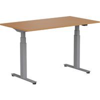 Electric Bluetooth Sit-Stand Desk - Silver Frame - Free Installation