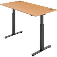 Electric Black-Frame Sit-Stand Desk - Bluetooth Controlled Dual-Motor