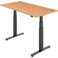 Electric Bluetooth Sit-Stand Desk - High Range - Black-Frame - 2-Motor