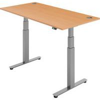 Electric Bluetooth Sit-Stand Desk -High Range -Silver-Frame - 2-Motor