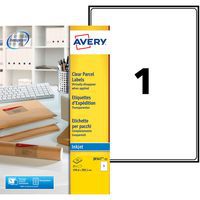 Avery transparent shipping label - Ink jet printing