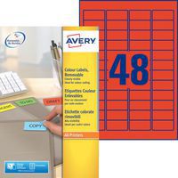 Avery repositionable colour label - Laser / inkjet, copier