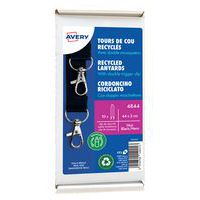 Recycled badge lanyard with double carabiner - Avery