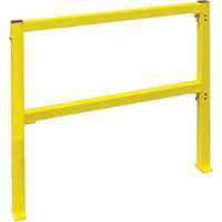 Barton Modular Steel Barrier Post System - Hi-Vis Yellow - Pre-Drilled