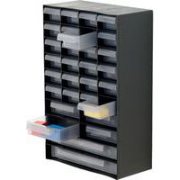 Barton Pack of 3 Polypropylene Storage Units with Translucent Drawers