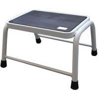 Barton White Steel One-Step Platform with Anti-Slip Treads - 150kg