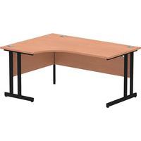 Home/Office Corner Desk - 1.6m Wide - Cantilever Legs - Impulse