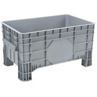 Stackable pallet container - Solid sides - On feet - Manutan Expert