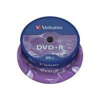 Verbatim DVD+R Matt Silver 16x - packs of 25 and 50