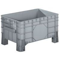 Stackable pallet container - Solid sides - On feet - Manutan Expert