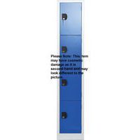 Used 4 Door Blue Metal Storage Locker - Nestable - 1800mm Tall