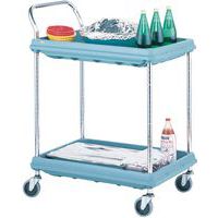 Plastic trolley with 2 shelves - Capacity 120 kg
