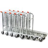 Trolleys nest together when not in use.