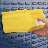 Bins fit securely on louvres