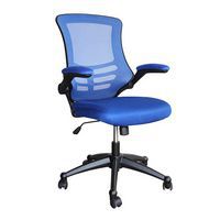 Mesh chair with blue backrest & seat