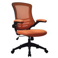 Orange mesh chair for the office